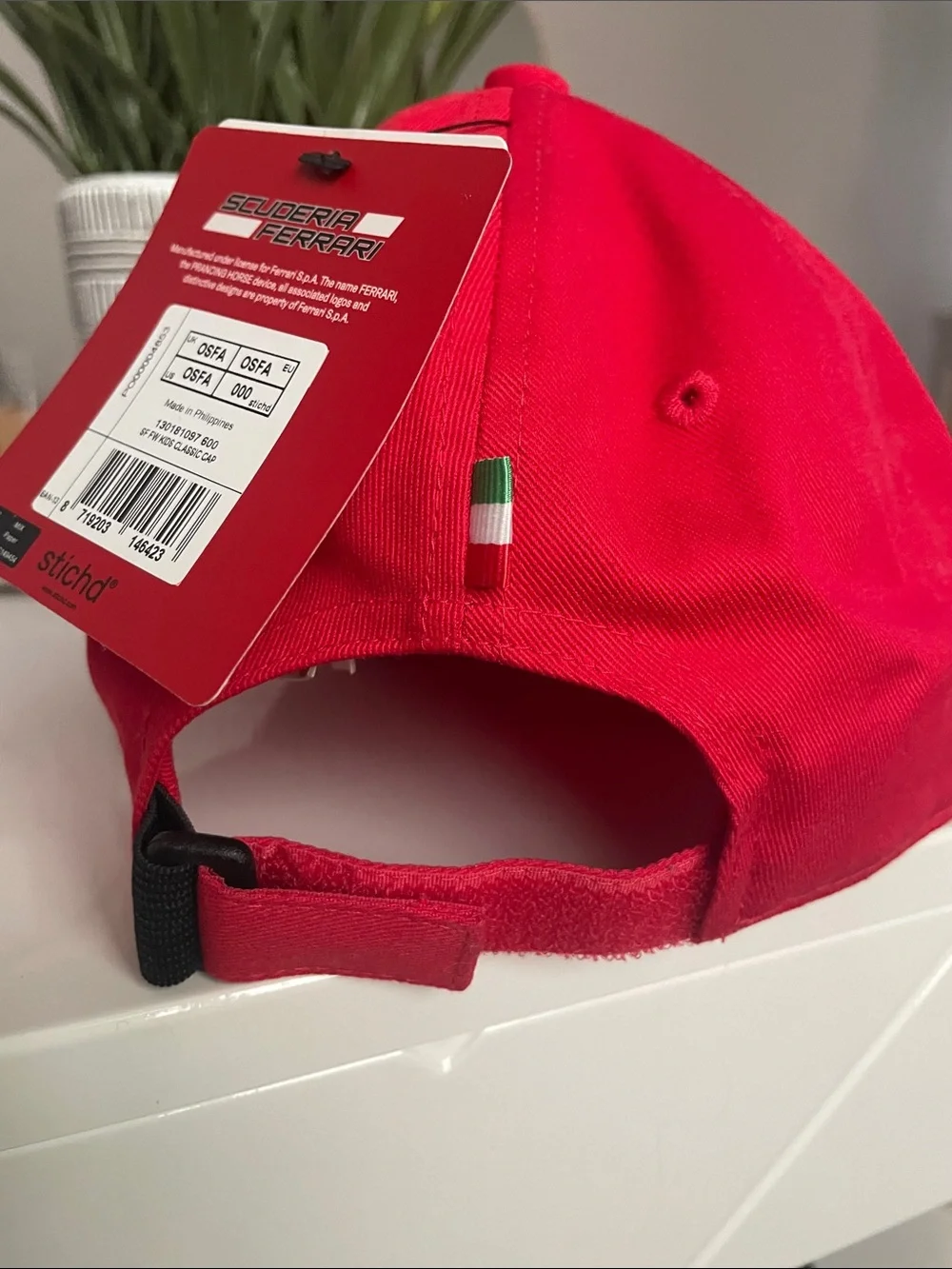 Ferrari Kids Red Baseball Cap with Yellow Shield Logo